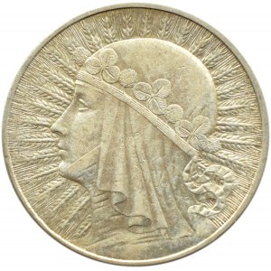 Polska, II RP, Głowa Kobiety, 10 złotych 1932, bez znaku mennicy, Londyn