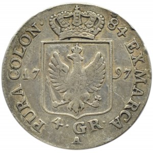 Niemcy, Prusy, 4 grosze (złotówka) 1797 A, Berlin