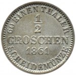 Niemcy, Hannover, 1/2 Grosza 1861 B, Hannover