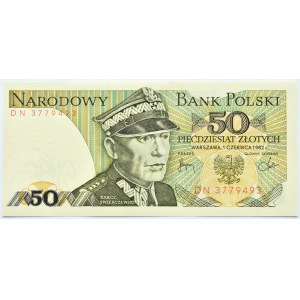 Polska, PRL, gen. K. Świerczewski, 50 złotych 1982, seria DN, Warszawa, UNC