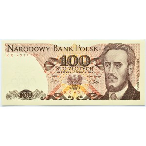 Polska, PRL, L. Waryński, 100 złotych 1982, seria KR, Warszawa, UNC