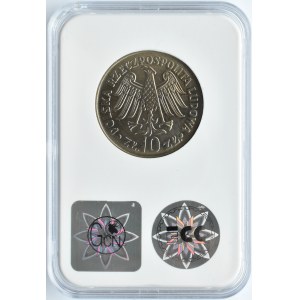 Polska, PRL, 10 złotych 1964, Kazimierz Wielki, wypukły, Warszawa, GCN MS68