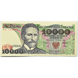 Polska, PRL, St. Wyspiański, 10000 złotych 1988, seria AN, Warszawa, UNC