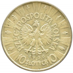 Polska, II RP, Józef Piłsudski, 10 złotych 1936, Warszawa, UNC-
