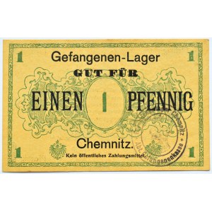 Chemnitz, Kriegsgefangenen-Lagergeld, 1 pfennig 1914-1921
