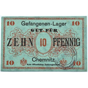 Chemnitz, Kriegsgefangenen-Lagergeld, 10 pfennig 1914-1921