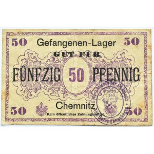 Chemnitz, Kriegsgefangenen-Lagergeld, 50 pfennig 1914-1921