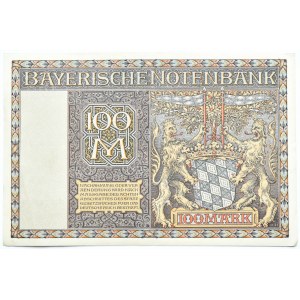 Niemcy, Bawaria, 100 marek 1922, Monachium, piękne
