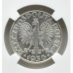 Polska, II RP, Żaglówka, 2 złote 1936, piękny egzemplarz, NGC MS64