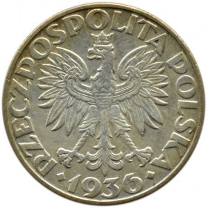 Polska, II RP, Żaglówka, 2 złote 1936, Warszawa