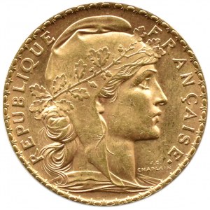 Francja, Republika, Kogut, 20 franków 1905, Paryż