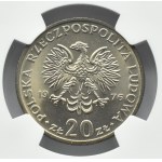 Polska, PRL, 20 złotych 1976 bez znaku mennicy, Marceli Nowotko, NGC MS66