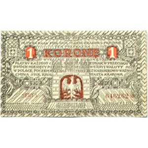 Polska, II RP, Kraków, 1 korona 1919, seria A