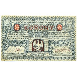 Polska, II RP, Kraków, 1/2 korony 1919, bez litery serii