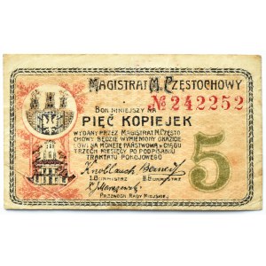 Polska/Rosja, Częstochowa, 5 kopiejek 1916