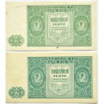 Polska, RP, 2 złote 1946, bez oznaczenia serii, dwie odmiany kolorystyczne