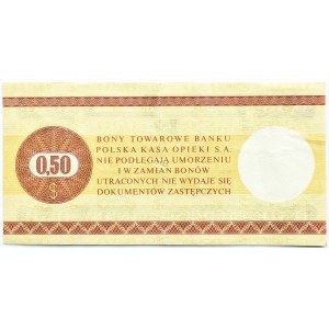 Polska, PeWeX, 50 centów 1979, seria HC, rzadszy nominał