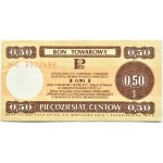 Polska, PeWeX, 50 centów 1979, seria HC, rzadszy nominał