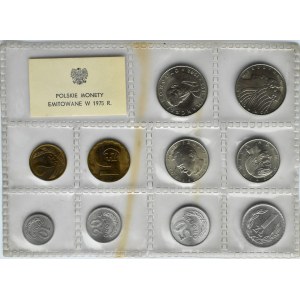 Polska, PRL, polskie monety, 10 groszy-20 złotych 1975, Warszawa, UNC