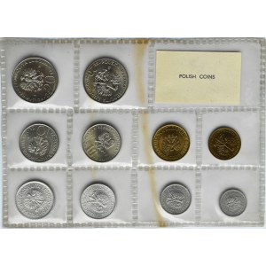 Polska, PRL, polskie monety, 10 groszy-20 złotych 1975, Warszawa, UNC