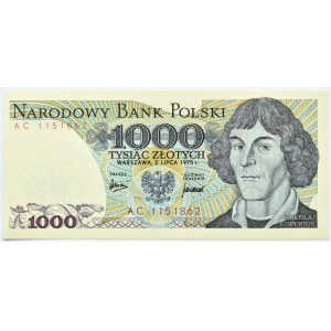 Polska, PRL, M. Kopernik, 1000 złotych 1975, Warszawa, seria AC, UNC