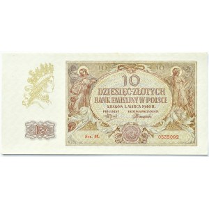 Polska, Generalna Gubernia, 10 złotych 1940, seria M, UNC