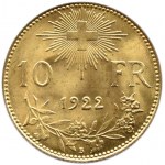 Szwajcaria, Heidi, 10 franków 1922, Berno, UNC