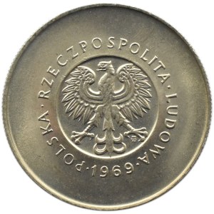 Polska, PRL, 10 złotych 1969, 25-lecie PRL, Warszawa, UNC