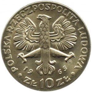 Polska, PRL, 10 złotych 1965, Nike, Warszawa, UNC