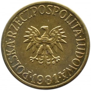 Polska, PRL, 5 złotych 1981, Warszawa, UNC