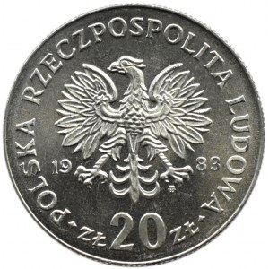 Polska, PRL, 20 złotych 1983, M. Nowotko, Warszawa, UNC