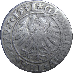 Zygmunt I Stary, grosz 1531, Toruń, PRVS/PRVS