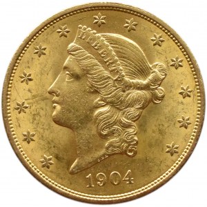 USA, Liberty Head, 20 dolarów 1904, Filadelfia