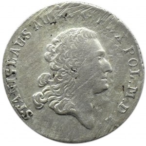 Stanisław A. Poniatowski, 4 grosze srebrne (złotówka) 1767 FS, ładna