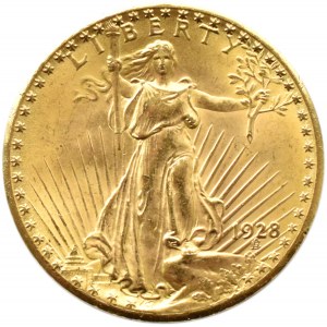 USA, Saint Gaudens, 20 dolarów 1928, Filadelfia, UNC