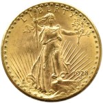USA, Saint Gaudens, 20 dolarów 1928, Filadelfia, UNC