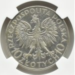 Polska, II RP, Romuald Traugutt, 10 złotych 1933, Warszawa, NGC AU55