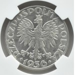Polska, II RP, Żaglówka, 5 złotych 1936, Warszawa, NGC UNC