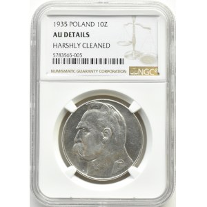 Polska, II RP, Józef Piłsudski, 10 złotych 1935, NGC AU