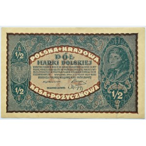 Polska, II RP, 1/2 marki 1920, Warszawa