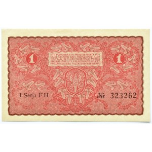 Polska, II RP, 1 marka 1919, I seria FH, UNC