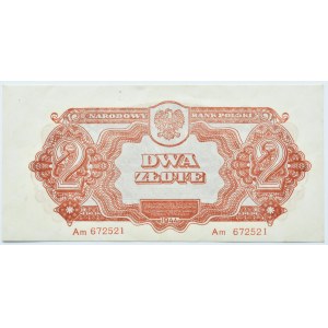 Polska Ludowa, seria lubelska, 2 złote 1944, seria Am, UNC
