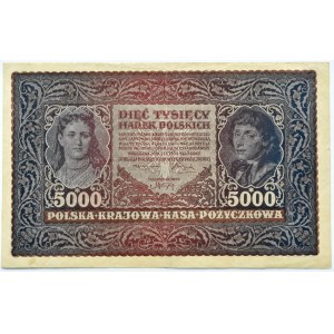 Polska, II RP, 5000 marek 1920, II serja D