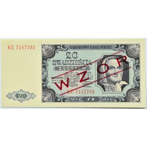 Polska, RP, 20 złotych 1948, seria KE, WZÓR, UNC