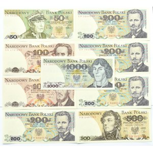 Polska, PRL, lot 9 banknotów 50-1000 złotych 1982-1988, Warszawa (3)