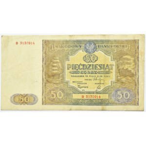 Polska, RP, 50 złotych 1946, seria B, Warszawa
