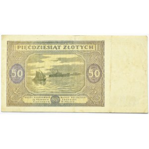 Polska, RP, 50 złotych 1946, seria B, Warszawa