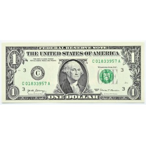USA, 1 dolar 2017, seria C, Chicago, UNC
