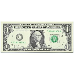 USA, 1 dolar 2017, seria C, Chicago, UNC, pięć kolejnych numerów