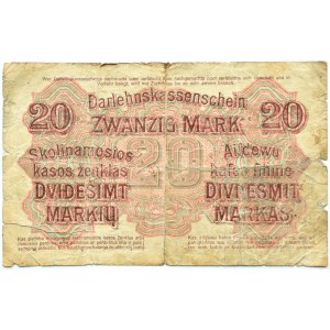 Polska/Niemcy, Kowno 20 marek 1918 OST, seria B